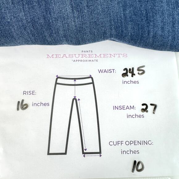 NYDJ Womens Slim Bootcut Ankle Jeans Size 28W Lift Tuck Tech Serendipity Blue - Picture 8 of 8